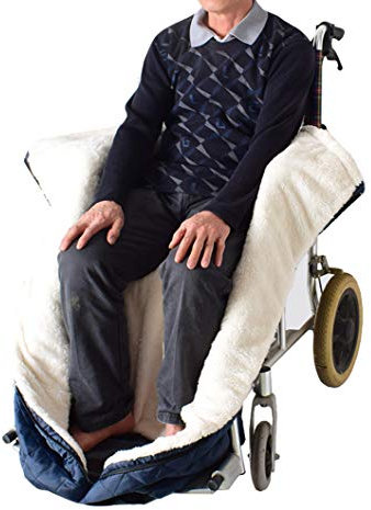 XJZHANG Rollstuhldecke für Wärme und Komfort, Rollstuhlzubehör, mit Fleece gefütterte Decke mit Reißverschluss, passend für Fast alle manuellen Rollstühle