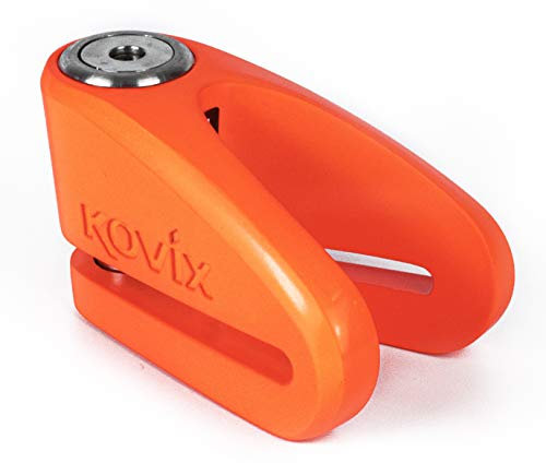 Kovix KVZ2FO Motorcycle Brake KVZ2 14mm Motorbike Disc Lock, Fluorescent Orange