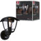 Paulmann 94647 Außenleuchte Wandleuchte Classic Curved mit Bewegungsmelder IP44 eckig max. 12 W Schwarz Aussenleuchten Kunststoff Gartenleuchte E27