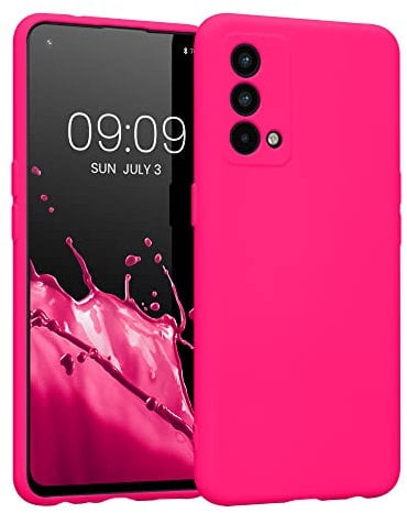 kwmobile Housse Compatible avec Realme GT Master Edition Coque - Housse de téléphone en Silicone avec Protection Appareil Photo - Rose Fluo