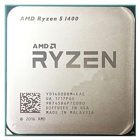 Hegem AMD Ryzen 5 1400 R5 1400 3,2 GHz Gaming Zen 0.014 Procesador de CPU de Cuatro núcleos y Ocho Hilos YD1400BBM4KAE Socket AM4 SIN Ventilador