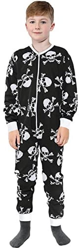 A2Z 4 Kids Girls Boys Onesie One Piece Kids Pyjamas Sleepsuit Soft Feel Comfortable - Cotton Onesie 162 Black 9-10