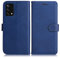 DENDICO Coque pour Oppo A74 4G / Oppo F19 4G, PU en Cuir Coque Portefeuille Étui Housse, Design Classique TPU Coque pour Oppo A74 4G / Oppo F19 4G, Bleu Marin
