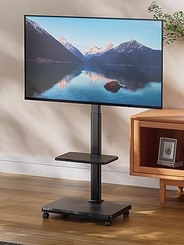 Bedroom Tv Stand with Height Adjustable and Swivel Mount, Heavy Duty Mobile Television Cart for 32-65 Inch Led Lcd Flat Curved Panel Screen, Small Tv Console Entertainment Center ( Color : Style-1 )