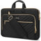 MOSISO 360 Protezione Borsa Porta PC Laptop Computer,15-15,6 Pollici Compatibile con MacBook Pro 16,HP,Dell,Borsa Messenger con Fronte Trapuntato Rialzato Orizzontale Tasche&Cintura,Nero