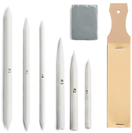 JTKREW Lot de 8 Estompeur Dessin,Estompe en Papier Dessin,Stylos Mélangeurs,Materiel Dessin pour Artistes Étudiants pour Sketch Crayon Dessin