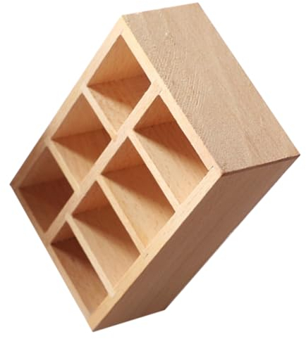 KOMBIUDA Puppenhaus-miniaturmöbel Miniatur-bücherregal Aus Holz Modell Einrichtungsschrank Kleine Möbel Für Dekoration
