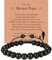 wynn's Papa Geschenk von Tochter Sohn, Vatertagsgeschenk Geburtstagsgeschenk für Papa, Vater Geschenk - Schwarzer Obsidian Armband 8mm