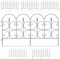 Relaxdays Beetzaun, 12er Set, HxB: je 38 x 68,5 cm, Zierzaun Garten, zum Stecken, Beeteinfassung antik, Kunststoff, grau
