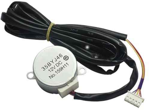 DLYOING Motor oscilante DC12V, Motor de rejilla de repuesto 35BYJ46 para piezas de reparación de aire acondicionado empaquetado Hisense Frestec, 1 ud.
