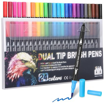 24 Acrylstifte für Steine wasserfes,Acrylfarben stifte Paint Marker Stifte Steine Bemalen,Permanent Stifte Steine,Kinder Acrylstifte für Leinwand t für DIY Stein,Holz,Leinwand,Papier,Glasmalerei