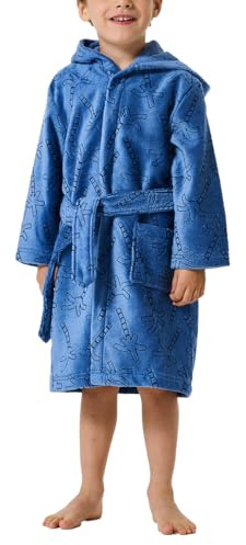 Schiesser Jungen Bademantel - Velour - Größe 92 bis 140