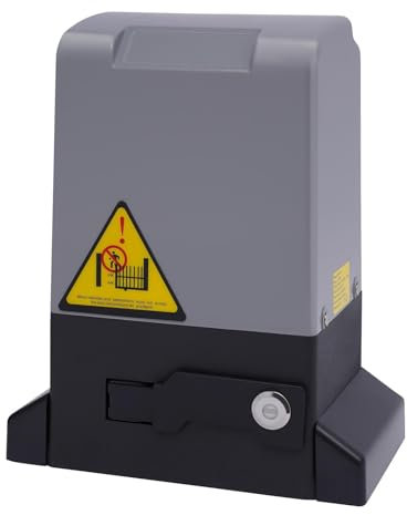 Kaichenyt Torantrieb, 370w Schiebetormotor Schiebetormotor Komplettset mit integrierter Steuerplatine Elektrischer Schiebetorantrieb Tormotor Max. 800kg Mit 2 Fernbedienungen