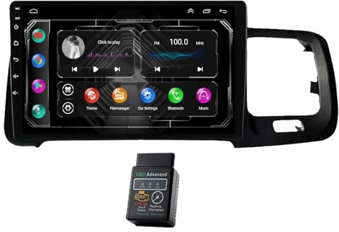 Für Volvo S60 V60 2011 2012 2013 Autoradio USB Bluetooth 8 Core 9 Android 13 Autoradio DAB+Radio CarPlay Navi Bluetooth DAB+Radio WiFi FM Radio (4GB RAM+64GB ROM)