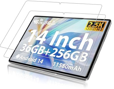 Protection d'écran en verre trempé pour tablette MAXLEGEN M40 14 - Haute transparence, résistant aux rayures, anti-traces de doigts (lot de 2)