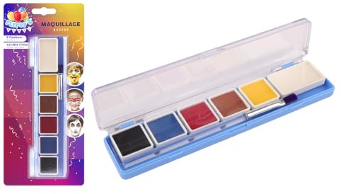 FLYPOP'S - Schminkpalette - Festliches Make-up - 259202-6 Farben - Empfindliche Haut - Laborgetestet - Party - Karneval - Geburtstag - Kind - Verkleidung - Ab 3 Jahren