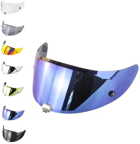 EvoParts Visiera Hj-26 per casco Hjc Rpha 70 - Rpha 11 pinlock ready e tear off ready (Blu)