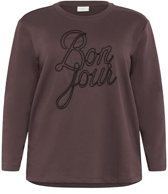 KAFFE CURVE Damen Sweatshirt KCberla Lange Ärmel