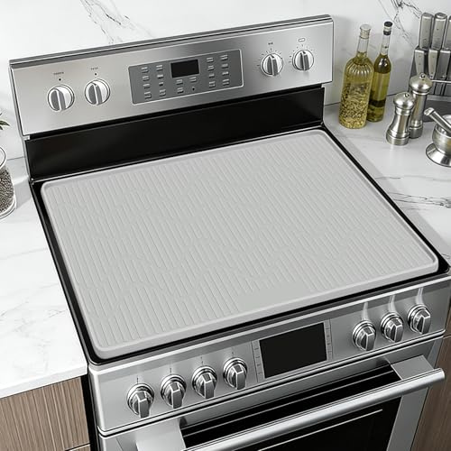 Kalolary 34 x 20 Silicone Stove Top Covers Heat Resistant Mats | Glass Top Stove Cover for Electric Stoves Countertop Protector Fire Resistant Mat Place Mat for Kitchen Counter