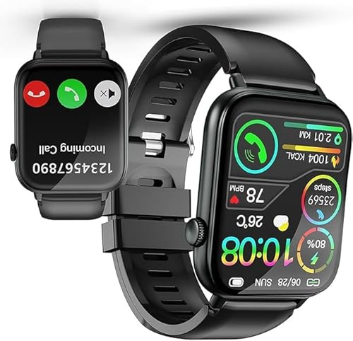 OTOZABU Reloj Inteligente Hombre con Bluetooth Llamada y Recibir Whatsapp, Negro