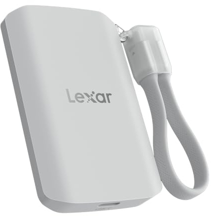 Lexar Disque SSD magnétique Portable ES5 de 2 to, jusqu'à 2000 Mo/s en Lecture et écriture, Compatible avec MagSafe, Compatible avec PC, Mac, tablettes, Smartphones, Prend en Charge Apple ProRes