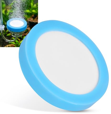 CO2 Diffusor Keramik, CO2 Zerstäuber Scheiben Feine Blasen, Energiesparender & Leiser Nano Diffusor, Hervorragende CO2-Löslichkeit für Süßwasser Aquarium, Reinigen