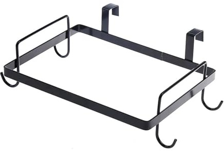 Kitchen Garbage Bag Holder Iron Hanger | Sturdy iron rack for hanging garbage bags on cupboard doors,Space-saving