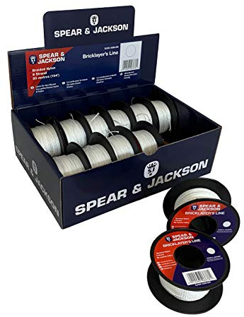 Spear & Jackson SJUK-50M-8W Maurerschnur, 50 m, Weiß, Box à 12 Stück