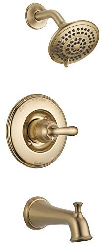 DELTA FAUCET T14494-CZ Klassisch Badewanne und Dusche, Champagner Bronze, Without Rough