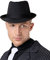 Schwarze Fedora, einfacher Hut, Zubehör für Gangster-Kostüm