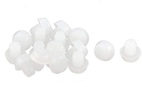 sourcing map 16 Stück 6mm D Blanking End Caps Kunststoff Rundschlauch Schlaucheinsatzdeckel Flach Vorbau Stoßfänger de