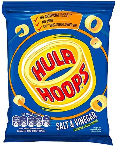 Hula Hoops Salt Vinegar - 32 x 34g 1088g