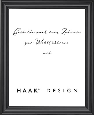 Haak Bilderrahmen Barockrahmen Luna 84x118,8cm (DIN A0) Schwarz (matt)