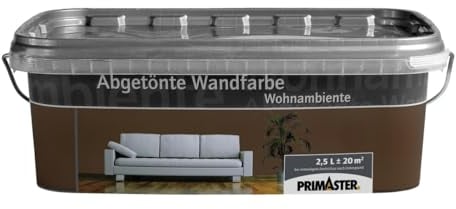 Primaster Wandfarbe Wohnambiente 2,5L Mocca Matt Innenfarbe Deckenfarbe