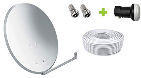 Kit antenna satellitare Ek 60 cm + LNB + 20 m cavo coassiale