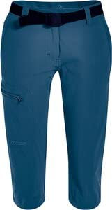 maier sports Damen Inara Slim 3/4 Hose (kurz), Blau (Ensign Blue), 48