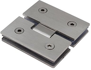 Edelstahl 6mm 8mm Glastür Scharnier Duschtür in 4 Varianten (Glas/Glas)