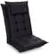 Homeoutfit24 Gartenstuhlauflagen Hochlehner – 1er Set – Extra Dick 8 cm – Mit Kopfpolster – Oeko-TEX – UV-beständig – Anthrazit – Made in EU – Outdoor Auflagen für Gartenstühle