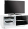 Centurion Gallus Gloss White 2-Black Drawers 3-Shelf TV Stand
