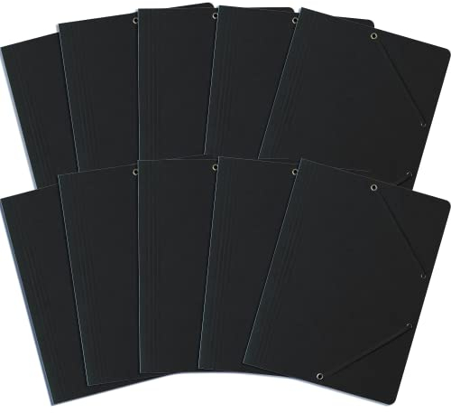 Einschlagmappe/Sammelmappe mit Gummi A4 Bantex, A4, 10 Stück-Packung Schwarz