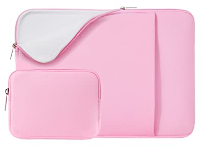 RAINYEAR 13 pollici Laptop Sleeve Fluffy fodera Custodia, Compatibile con 13 pollici MacBook Air/Pro M1 M2 M3 M4 A2337 A2338 A2681 A3113 A3240 Borsa con custodia per accessori, Rosa