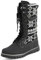Polar Damen Kunstpelz Warm Thermal Wasserdicht Draussen Gehen Schnee Winter Gummisohle Wadenstiefel - Schwarz Gestrickt - UK8/EU41 - YC0609