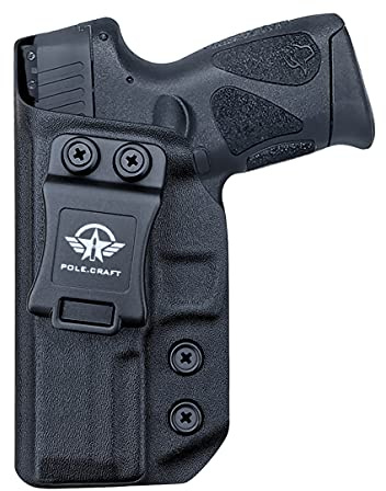 PoLe.Craft Taurus G3 Holster IWB Kydex Holster for Taurus G3 9mm / .40 Pistol Case - G3 Taurus Holster 9mm - Innen Bund verdeckt tragen Holster Taurus G3 9mm IWB Kydex Gun Zubehör (Black, Left Hand)