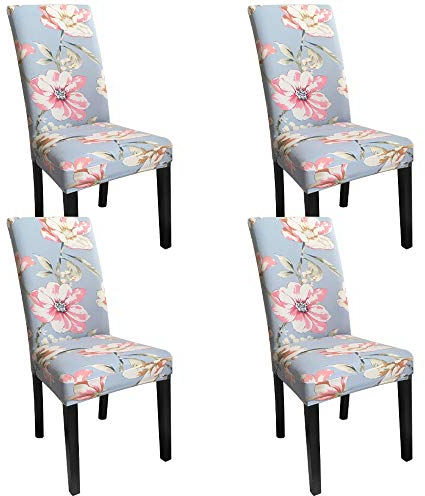 WANYIG Stuhlhussen 4er Set Universal Stretch Stuhlhussen Elastische Moderne Beschützer Bi-Elastic Spannbezug Abnehmbare Stuhlbezug Hussen(Stil 30)
