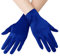 EORUBE 1920s Handschuhe für Damen Handgelenklange Kurze Satin Handschuhe Party Kostüm (Blau)
