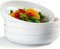 Qinlang Pastaschüsseln, Salatschüssel-Set zum Servieren von Suppe, Nudeln, Abendessen, große Küchenschüssel, Teller, mikrowellengeeignet, 21,6 cm, 4 Stück, gebrochenes Weiß