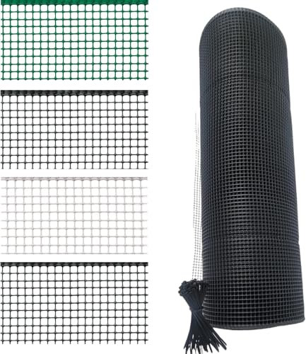 Generico Rete Balcone Protettiva in plastica per Ringhiera Cancelli e Recinzione Decorativa per Giardino Anticaduta Protezione Bambini e Animali con 100 Fascette in Omaggio (h1x10mt, Grigio)