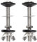 ALEOHALTER 2pcs Toilet Tank to Bowl Bolts Kit, Toilet Tank Screws, Cistern To WC Pan Accessories Toilet Pan Fixing Fitting with Rubber Washers and Extra Long Nuts