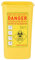 Sharps Bin - Conteneur pour objets tranchants en plastique médical pour tatouage, mini poubelle pour aiguilles de tatouage 1L(Jaune)