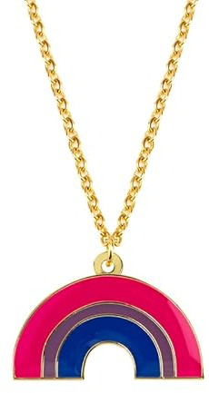 Sinwinkori Bisexual Pride Rainbow Shape Halskette LGBT-Halskette Gay-Pride-Geschenk Rainbow Pride-Halskette LGBT-Schmuck-Pride-Geschenk